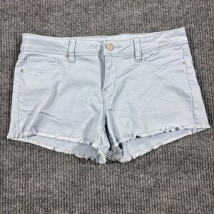 YMI Denim Shorts‎ Womens 11 Light Blue Frayed Raw Hem Stretch S193274